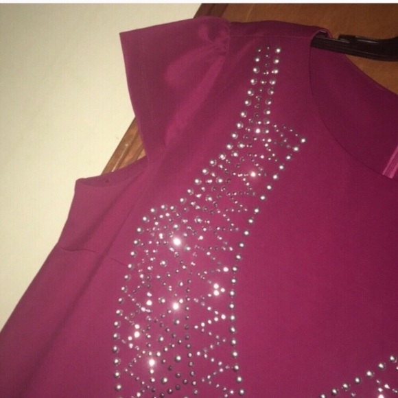 24W UK/20W US Raspberry Koko Studded Bodycon Dress - Picture 2 of 7